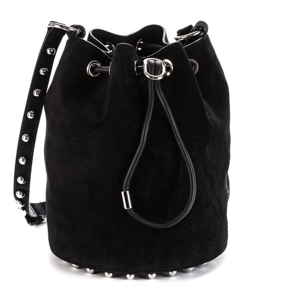 Alexander Wang Alpha Leather Studded Drawstring Bucket Bag